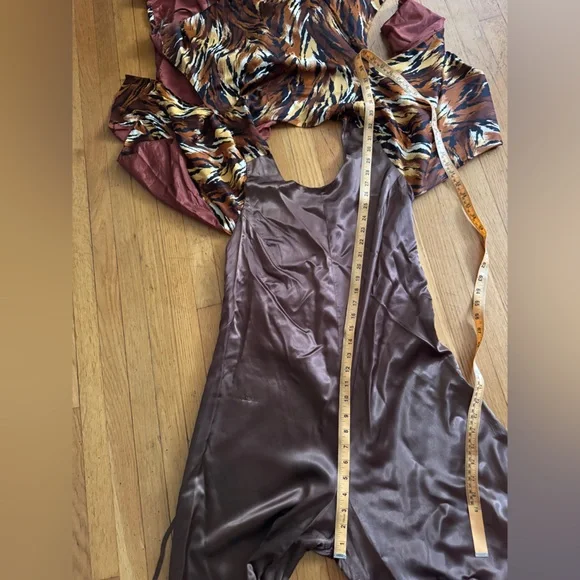 70s Vintage Leisure Lovers Jumpsuit w Attached Leopard Cape Sz M - Picture 12 of 12